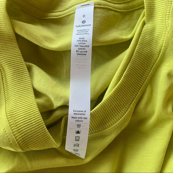 Lululemon All Yours Tee Yellow - Picture 8 of 9